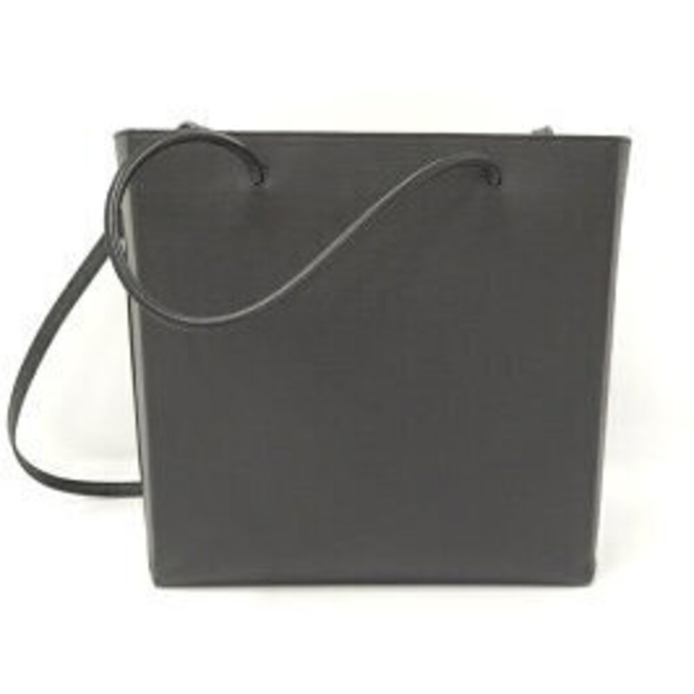 BALENCIAGA Shopping Tote Handbag Leather Black - Picture 2 of 9